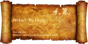 Antal Milica névjegykártya